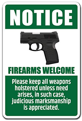 Pinnwand Schusswaffen Welcome Schild Munition Achtung |-| 50,8 cm Hoch