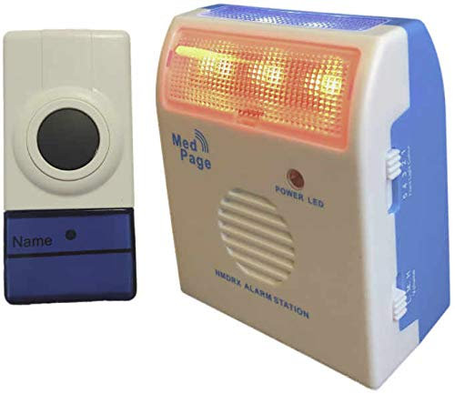 Medpage Wireless Flashing Light Doorbell for Deaf People with NMDRX Portable Alarm Receiver NMDRXDB