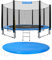 Monzana® Trampolin Ø 305 cm TÜV SÜD GS Zertifiziert Komplettset inkl. Sicherheitsnetz, Leiter, Randabdeckung & Wetterplane Kindertrampolin Gartentrampolin