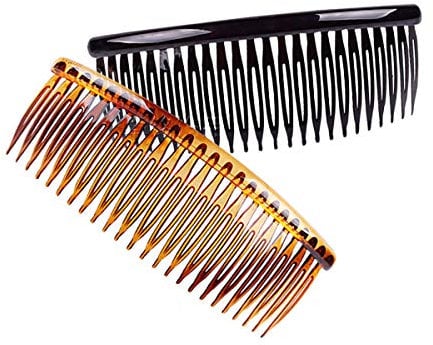 Fodattm 4PCS Large 5 Inches 24 Teeth Hair Side Comb French Hair Accessories Plastic Hair Clip Clamp for Men Women (A#)