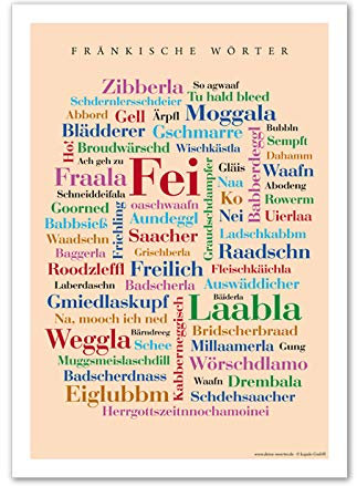 Poster Fränkische Wörter (30x40 cm)