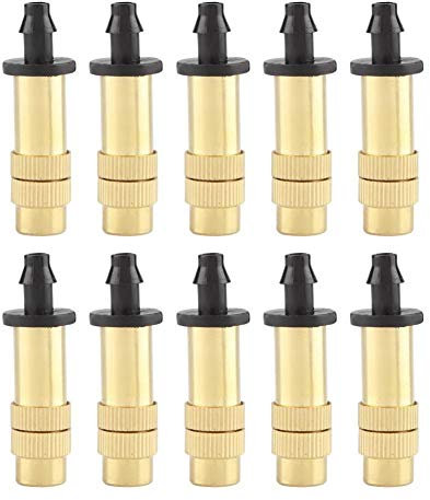 Jefe de Rociadores - Ajustable de Cobre Micro Nebulización Boquilla de Riego del Jardín 10Pcs