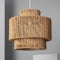 LEDKIA LIGHTING - Hängeleuchte Neka | Natürliches Design | E27 Fassung | Für Wohnzimmer, Küche, Schlafzimmer | Verstellbares Kabel, Natürlich 400 mm, Geflochtenes Papier