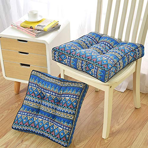 Sitzkissen, weiches Stuhlkissen, quadratisch, Gartenstuhl-Pad, 2 Stück, gepolsterte Stuhlkissen für Büro, Zuhause, Esszimmer, Terrasse, bunt (B,40 x 40 x 10 cm)
