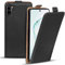 Verco Flip Cover für Samsung Galaxy Note 10 Plus Case, Flipstyle Schutzhülle für Samsung Note 10+ Hülle Kunstleder Tasche vertikal klappbare Handyhülle, Schwarz