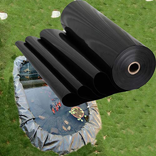 ZYFA Teichfolie HDPE,Stärken 0.5 mm,Schwarz Schwimmteich Gartenteichfolie Gartenpoolmembran Teich Folie, UV und witterungsbeständig,Teichplane für Teichbau Garten