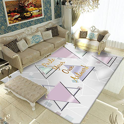RUGMRZ Home Teppich Outdoor Rug Flieder geometrischer Teppich, komfortabler und schöner, moderner ist leicht, um Sich zu kümmern Couchtisch 140X200cm