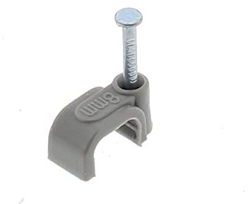 Reulin 1mm T&E Cable Clips, Pack OF 100, Grey, 5x8mm