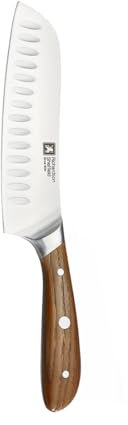 Richardson Sheffield SCANDI Santokumesser | Japanisches Messer | MOV Klingenstahl | Nietengriff Eschenholz | ausgewogene Balance | Küchenmesser scharf | Santoku Messer | 17,5 cm Klinge