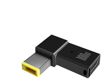 USB-C-Buchse auf schmale Spitze, rechteckiger Power-PD-Ladekonverter für Thinkpad-Serie E440, E450, E550, E560, T430, T440, T440S, X250, L460, für Lenovo Yoga-Serie
