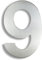 HASWARE 304 Stainless Steel Modern House Number 6 Inch/15cm Stylish Door Alphabet Plaque for Street Home Decor (9, 6 Inch Silver)