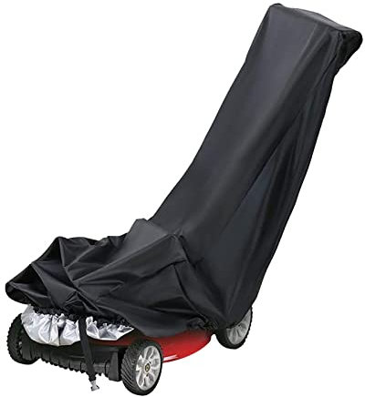Verve Jelly Lawn Mower Cover, Walk Behind Lawnmower Covers Waterproof All-Weather Outdoor/Indoor Anti-UV Protector 210D Polyester with Draw String & Storage Bag(193 x 64 x 112cm)