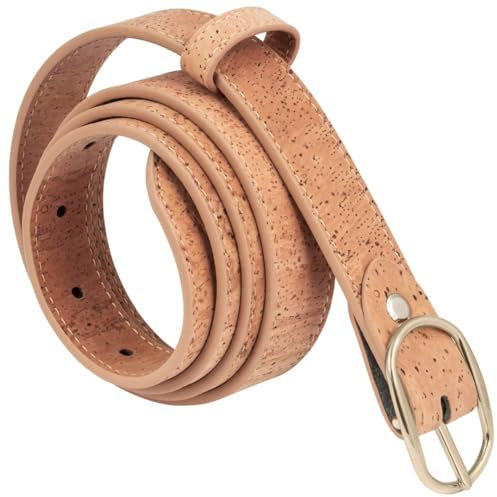 Simaru Damen Gürtel aus Kork Bahia (Beige, 75 (S))