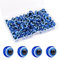 Abeillo 10mm Blaue Böse Augen Perlen - 100 Stück Rund Türkische Nazar Resin Spacer Böser Blick Perlen für DIY Schmuckherstellung, Armbänder, Halskette