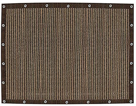 Voile d'ombrage rectangulaire Respirante 1.2 x 2.5 m 95% Résistant Aux UV, Respirant Voile D'ombrage Toile D Ombrage avec Le Kit de Fixation pour Terrasse Jardin Extérieur, ‎Marron A