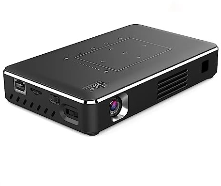 Mini Proyector Portátil, Proyector Cine Casa de 2500 lúmenes, Proyector 4K 3D con WiFi y Bluetooth para Android/iOS/TV Stick