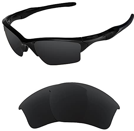 HiCycle2 Verres de rechange polarisés pour lunettes de soleil Oakley Half Jacket 2.0 XL OO9154 - Plusieurs options, Noir