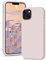 OitiYaa Silicone Case Designed for iPhone 14 Case, Ultra Slim Shockproof Protective Liquid Silicone Phone Case with Soft Anti-Scratch Microfiber Lining,6.1 inch, Chalk Pink