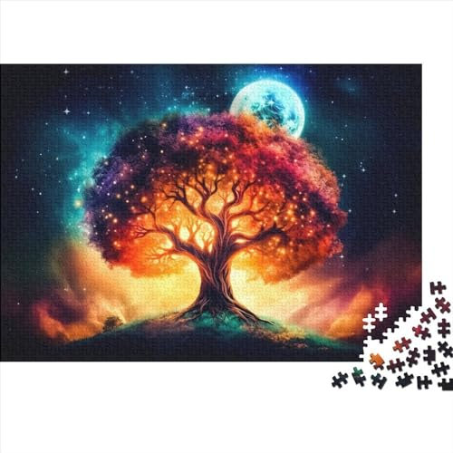 Puzzle pour Adultes Arbre de Vie Cosmique Puzzles pour Adultes 1000 pièces pour Adultes et Enfants à partir de 12 Ans Puzzles boisés Jeu éducatif Défi Jouet 1000 pièces (75 x 50 cm)