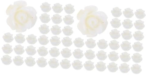 NUOBESTY 60 Stk Blumenperlen Rosenhalskette Armbandperlen Schillernde Perlen Rosenkranz Halskette Haarschmuck Mit Blumen Blumenkette Gemischt Perlen Zum Basteln Zubehör Harz Handbuch