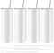 caapmony Sublimations Becher 20 Oz Schlank Gerade,Edelstahl Sublimation Rohlinge Skinny,Mit Deckel und Stroh Halm,4 Packungen