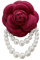 HUANIZI Broche en forme de fleur de camélia en tissu et perles pour corsage de chemise pour femme, as the pic show, Métal, Sans pierre précieuse