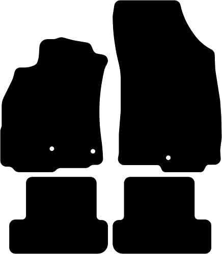 Kovvar Tapis en Caoutchouc Duogrip Compatible avec Renault Megane 2009-2016 Correspondant à la Version: 3 | 3/5 Portes/Estate