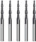 BALUGAEA 5 Stück Kugelkopffräser Konische Fräser CNC 2 Flöten 1,5 mm Radius 6mm Schaft HRC55 Gesamtlänge 75mm Gravierfräser mit TiAlN Beschichtung VHM Schaftfräser für Oberfräse 2D und 3D Gravur