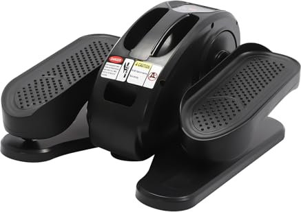 SICHENSH Under Schreibtisch Ellipsentrainer, Elektrischer Ellipsentrainer mit Fernbedienung, Stepper für Zuhause, Motorisierter Untertisch Ellipsentrainer, Mini Heimtrainer Beintrainer (Schwarz)