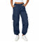 Friptspyg Cargohose Damen Leichter Trekkinghose mit Tasche Wanderhose Schnelltrocken Wasserdicht Einstellgurt Outdoor Hosen Sportlich Jogginghose, Marineblau M