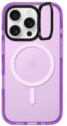 CASETiFY Impact Ring Stand Schutzhülle für iPhone 16 Pro [Ständer/2 m, 3 x Fallschutz in Militärqualität, kompatibel mit Magsafe], Violett