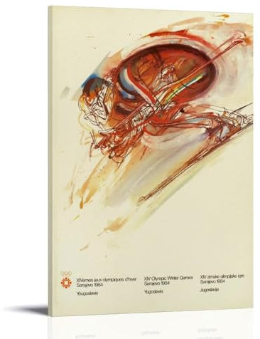 TPLLPK Winterolympiade 1984 – Sarajevo, Jugoslawien, Poster, dekorative Malerei, Leinwand, Wandposter und Kunstdruck, moderne Familienschlafzimmer-Dekoration, Poster, 30 x 45 cm
