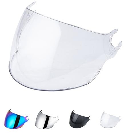 Visiera Casco Moto per LS2 of562,Sostituzione della Visiera della Lente del Casco del Parabrezza del Motociclo per Il Casco Viso Aperto,Solo la visiera Non compatibile con LS2 Airflow 2