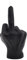 M.Kritzinger's XXL Mittelfinger Stinkefinger Kerze Festtags-Muffel, 9x18 cm, schwarz