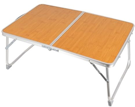 GAOSHA Leichter Campingtisch, tragbar, zusammenklappbar, Strandtisch, Bambus, Schreibtisch, Picknicktisch mit Tragegriff