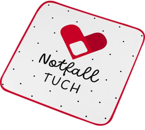 GRUSS & CO Zauberhandtuch mit Motiv Notfall| kleines Handtuch, Gästehandtuch, in Form gepresst, 30 cmx 30 cm, Baumwolle | Geschenk, lustige Überraschung | 74379