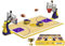 Nicolababe Bausteine Spielzeug - Basketballfeld Classic Bauplatte Basketballplatz Grundplatten und Sets von 2 Basketballkorb, Baustein für Basketballspiel - kompatibel mit großen Marken (Gelb)