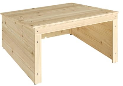 STEELSØN Mähroboter Garage Merope, Garage für Rasenmäher aus Holz mit abnehmbaren Pultdach, Mähroboter Haus Natur lackiert, Überdachung, Unterstand 31-42x77x77 HxTxB