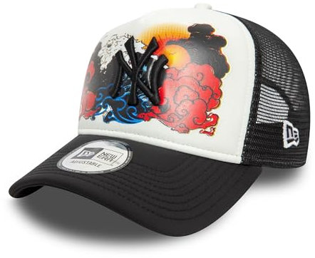 New Era New York Yankees A-Frame Trucker Cap Wellen Weiß - One-Size