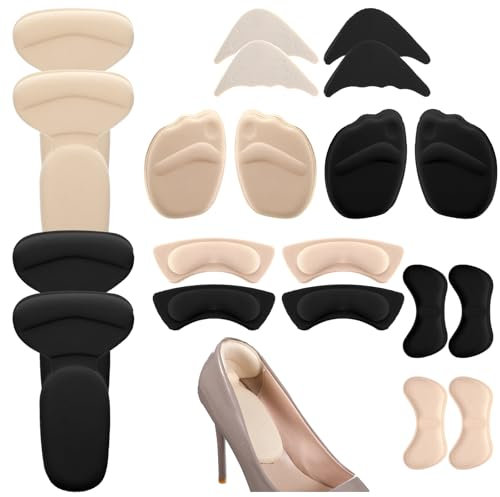 MBAIYO 10 Paar High Heel Cushion Pads, Schuhfüller Schuhpads Verstellbarer Zehenfüller Vordere Einlegesohlen Fersengriff-Einsatz Verhindert zu großen schuhe Wiederverwendbare Zehenpolster