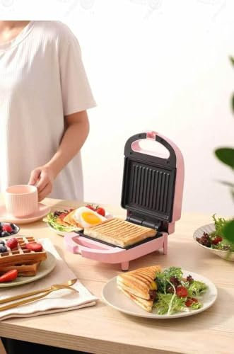 Home Toaster – Non-Stick Breakfast Maker with Sandwich Toaster, Preheat Both Sides, Automatic Sealing Edge – Ideal for Quick and Easy Sandwiches