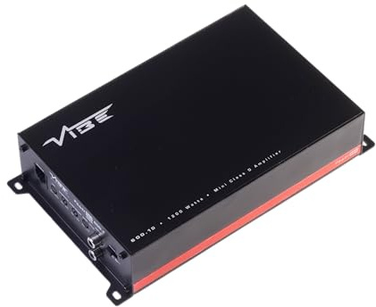 VIBE Audio PowerBox 650.1M Compact Class D Mono Car Amplifier 650W RMS Subwoofer Amplifier High Level Input