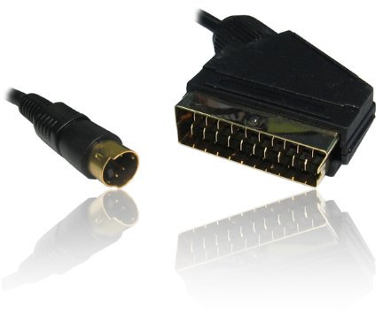 CDL Micro Câble péritel vers SVHS/S-VHS câble S-vidéo 1,5 m Câble vidéo/DVD pour PC