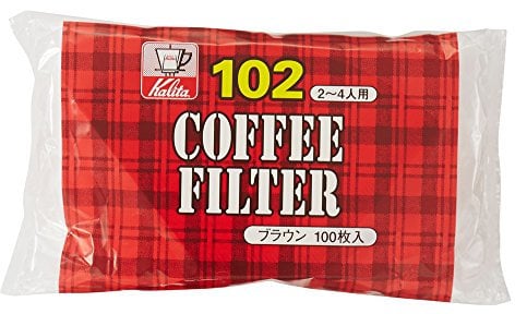 Kalita Brown Paper Filter Coffee Filter 102 Pack of 100