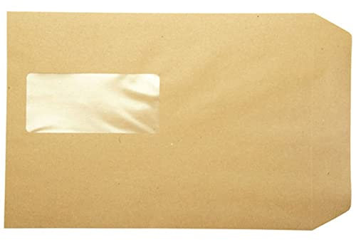 Q-Connect C5 Envelopes Window Pocket Peel and Seal 115gsm Manilla (Pack of 500)