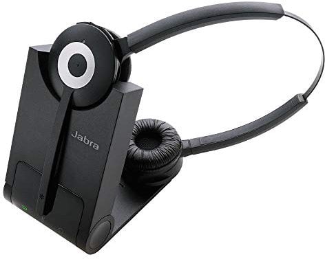 Jabra Pro 930 Duo UC Casque Stereo DECT sans Fil - Optimisé pour Communications Unifiées, Antibruit et Autonomie d'une Journée - Pour Logiciels Softphones en Europe - Prise UE