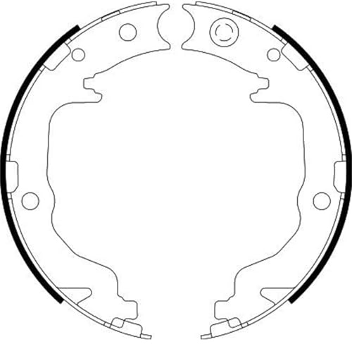 HELLA 8DA 355 050-871 Brake Shoe Set, parking brake - H1738 - for e.g. CHRYSLER / CITROEN / DODGE / JEEP