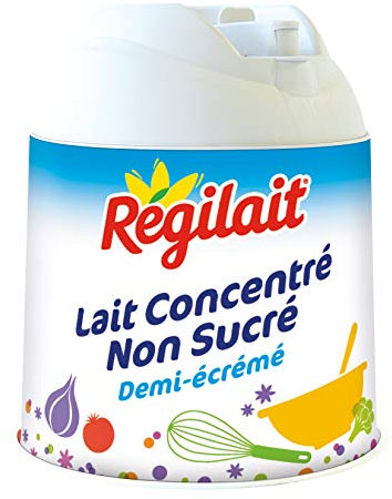 Régilait Lait Concentré Non Sucré Pot de Lait 200 g - Pack de 10
