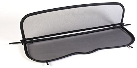 Tief-Tech Windschott für Mercedes CLK A209 W209 2003-2010 - Klappbar - mit Schnellverschluss – Schwarz | Windabweiser | Windblocker | Wind Deflector