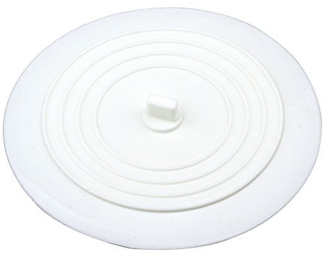 6 Inches Drain Stopper, Silicone Bath Plug Tub Stopper White Drain Plug for Kitchens, Bathrooms and Laundries